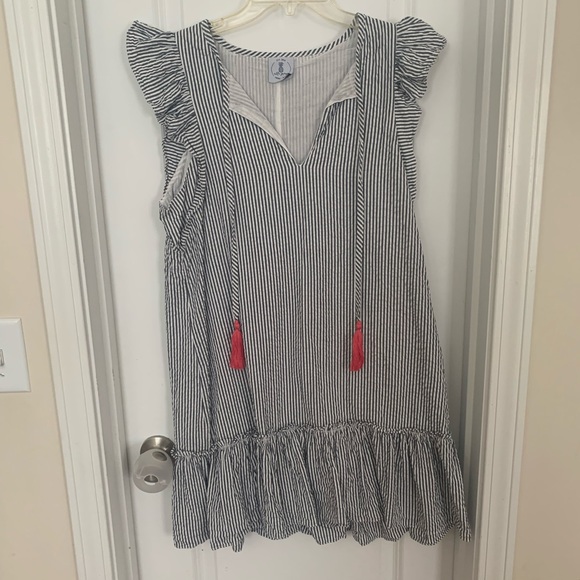 Ella Gray Shrimp and Grits Stripe dress - Picture 1 of 4
